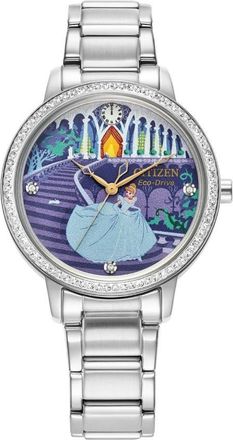 Citizen Cinderella Blue Dial Ladies Watch and Pin Gift Set FE7041-51W