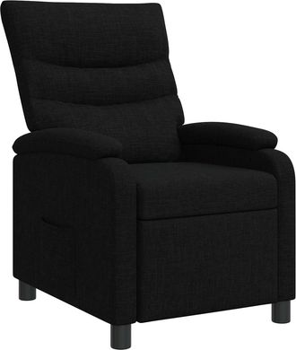 vidaXL Recliner Negro Tela Vidaxl