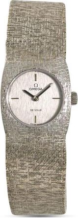 Omega 1971 pre-owned De Ville 20mm - women - 18kt White Gold - One Size - Silver