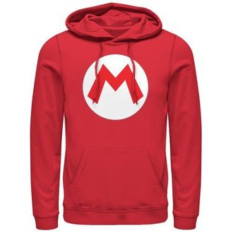 Nintendo Mens Nintendo Mario Circle Icon Pull Over Hoodie in Red at Nordstrom, Size X-Large