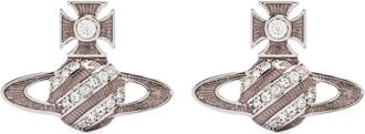 Vivienne Westwood Orecchini con placca Orb - Argento