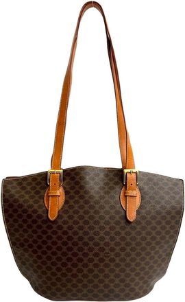 Celine Brown Leather Pvc Shoulder Bag Tote Bag (Pre-Owned)