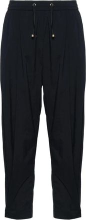Herno Lichtgewicht Cropped Broek met Trekkoord - Dames - Vrijetijds broeken - Zwart - XS - Broeken
