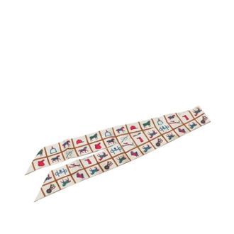 Herm&egrave;s Pre-owned Couvertures et Tenues de Jour Twilly Sjaal - Dames - Pre-owned - Beige - Maat: ONE Size Zijde