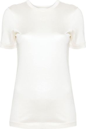 Loewe knot-detail open-back T-shirt - women - Silk/Viscose - S - Neutrals