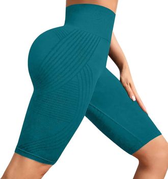 Generic Cycling Shorts Women UK, High Waisted Ladies Cycle Leggings for Gym Biker Running Cycling Short Scrunch Bums Gym Short Hip Lifting Tummy Control Booty