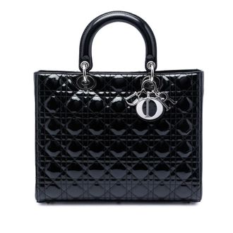 Dior Pre-owned Dior Large Patent Cannage Lady Dior Ladies QJ39TSQJ5JTR07SV