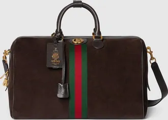 Gucci Savoy Medium Duffle Bag, Brown, Suede