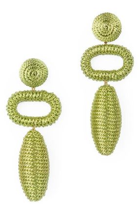 Deepa Gurnani Fontana Drop Earrings in Green at Nordstrom