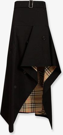 Burberry Gonna Heather Asymmetrical Trench - BURBERRY - gender_Woman