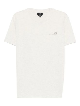 A.P.C. T-shirt met logodetail - Beige