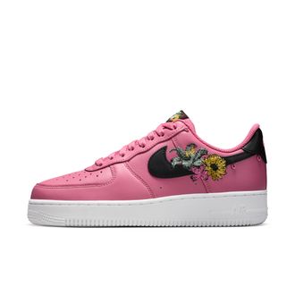 Nike Womens Air Force 1 07 Premium Flowers Shoes in Pink | IB6644-600
