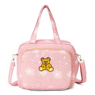Generic Cute Small Diaper Bag for Mom - Little Bear Cute Pattern Portable Baby Nappy Bag with Adjustable Strap, Multi-Pockets for Travel, Stroller, Weekender 