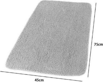 Trade Shop Trade Shop - Alfombra De Ba&ntilde;o Decoraci&oacute;n Del Hogar 45 X 75cm Tela Gris 69864