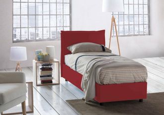 Talamo Italia Talamo Italia - Cama Individual Zusanne, Cama Contenedor Con Revestimiento De Tela, 100% Made In Italy, Apertura Frontal, Adecuado Para Colch&oacute;n Cm 90x