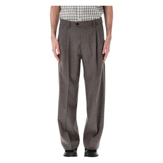 Mfpen Straight Trousers, male, Brown, Size: XL Classic Trousers