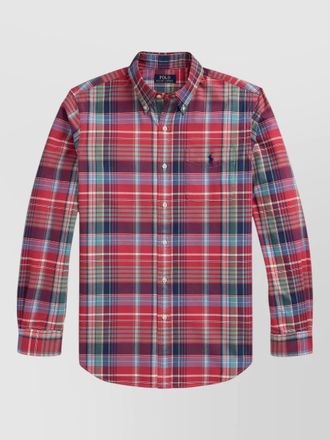 Ralph Lauren heritage tartan shirt buttoned collar cuffs