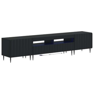 vidaXL Cabinet De Tv Led De 5 Piezas Negro Madera De Ingenier&iacute;a Vidaxl
