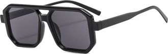 Generic Mens Outdoor Driving Sunglasses Commuter Women Vacation Sun Glasses(Black)