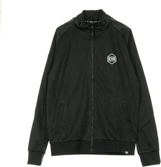 Dolly Noire Gestreepte Rits Trainingsjack Zwart - Heren - Vesten met rits - Zwart - XL - Hoodies & sweatvesten