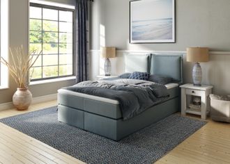 HOME AFFAIRE Boxspringbett »Lysann« 5fach verstellbares Kopfteil, in 4 Breiten, 3 Matratzenarten