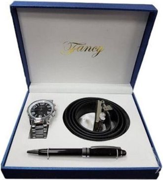 Trade Shop Trade Shop - Set Regalo Per Uomo Orologio Cintura Penna In Cofanetto Elegante