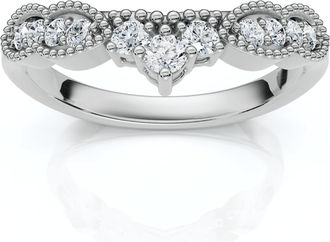 Pompeii3 Serina Diamond Wedding Guard Ring 14k Gold Lab Grown