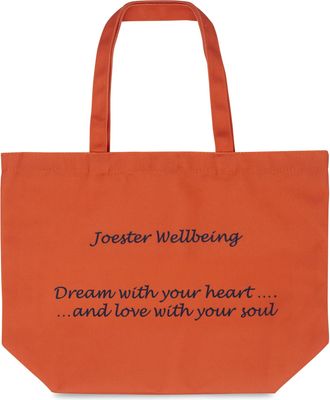 Generic Joester Wellbeing - Cotton/Canvas Tote Bag. (Quote 2: Dream with your heart.and love with your soul, Opulent Orange)