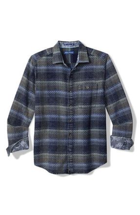 Tommy Bahama Cantera Stripe Cotton Button-Up Shirt in Winchester Green at Nordstrom, Size Medium
