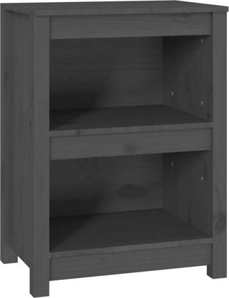 vidaXL Estantería madera maciza de pino gris 50x35x68 cm Vidaxl