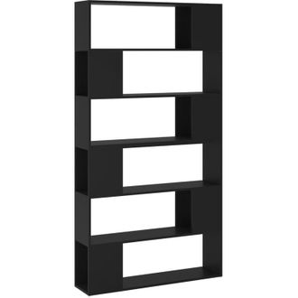 vidaXL Book Cabinet Room Divider Black 100x24x188 cm Vidaxl