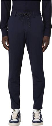 HUGO BOSS Broeken, Heren, Blauw, M, Polyester, Blauwe Regular Fit Boss Broek