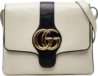 Gucci Pre-owned Cross Body Bags, female, White, Size: ONE SIZE Pre-owned Leather Cross Body Bag