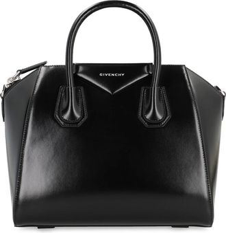 Givenchy Antigona Piccola Leren Handtas - Dames - Handtassen - Zwart - ONE Size - Leer - Tassen