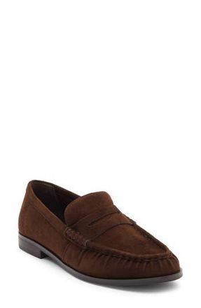 Steve Madden Hartly Leather Loafer in Dark Brown Suede at Nordstrom Rack, Size 9.5