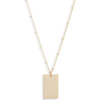 Set & Stones Zodiac Constellation Pendant Necklace in Gold - Libra at Nordstrom