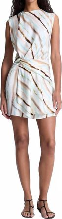 A.L.C. Delia Striped Mini Dress In Mint Multi
