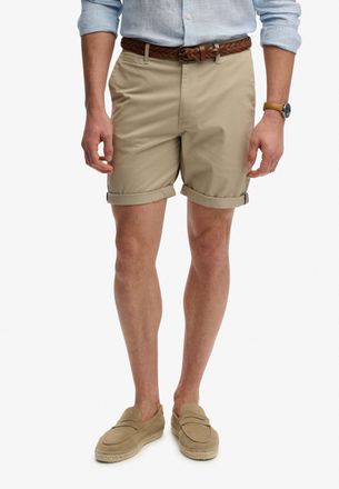 Superdry Chinoshorts SUPERDRY PREMIUM REGULAR CHINO SHORT, Damen, Gr. 28, N-Gr, sandstone braun, Web, Obermaterial: 98% Baumwolle, 2% Elasthan, unifarben, rela