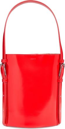 Coperni Ergonomic Leather Bucket Bag in Red Red at Nordstrom