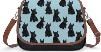 Generic Scottish Terrier Dogs Fashion Womens Crossbody Bags Novelty Handbag Shoulder Bag Purse