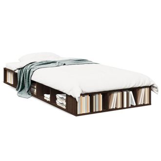 Berkfield Home Bed Frame without Mattress Brown Oak 90x190 cm Single