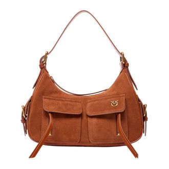 Pinko Cargo Bag Classic Suede - female - PINKO - Shoulder Bags - Brown - ONE SIZE - Bags