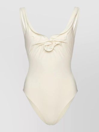 Magda Butrym one piece swimsuit floral knot detail