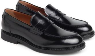Nero Giardini LEATHER SLIP-ON PENNY LOAFER in Black at Nordstrom, Size 10-10.5Us