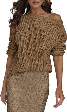 DKNY Open Stitch Sweater in Hazelnut at Nordstrom, Size Medium