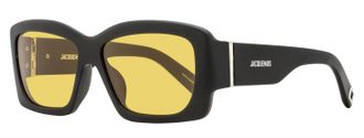 Jacquemus Womens Croisiere Rectangular Sunglasses JAC60S 005 Matte Black 56mm