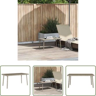vidaXL vidaXL Tavolino esterno - Tavolino da Giardino Rettangolare Grigio Chiaro 80x40x37 cm