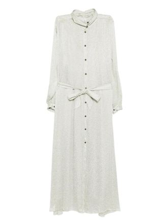 Forte_Forte Peties-Pois jurk - Groen