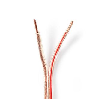 Nedis Cable De Altavoz 2x 400 Mm Cobre 250 M Redondo Pvc Transparente Bobina
