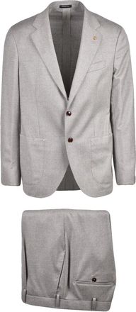 Sartoria Latorre Grey Virgin Wool Formal Suit